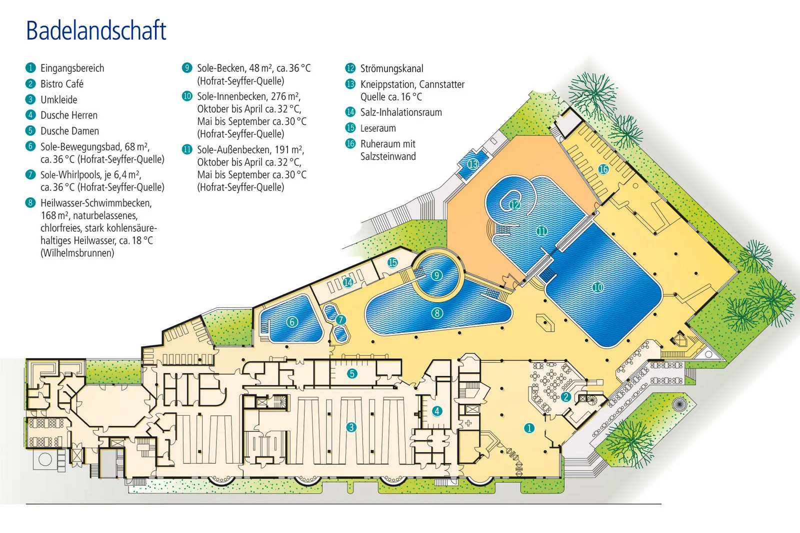 Folder Kartenansicht Badelandschaft im SoleBad Cannstatt.