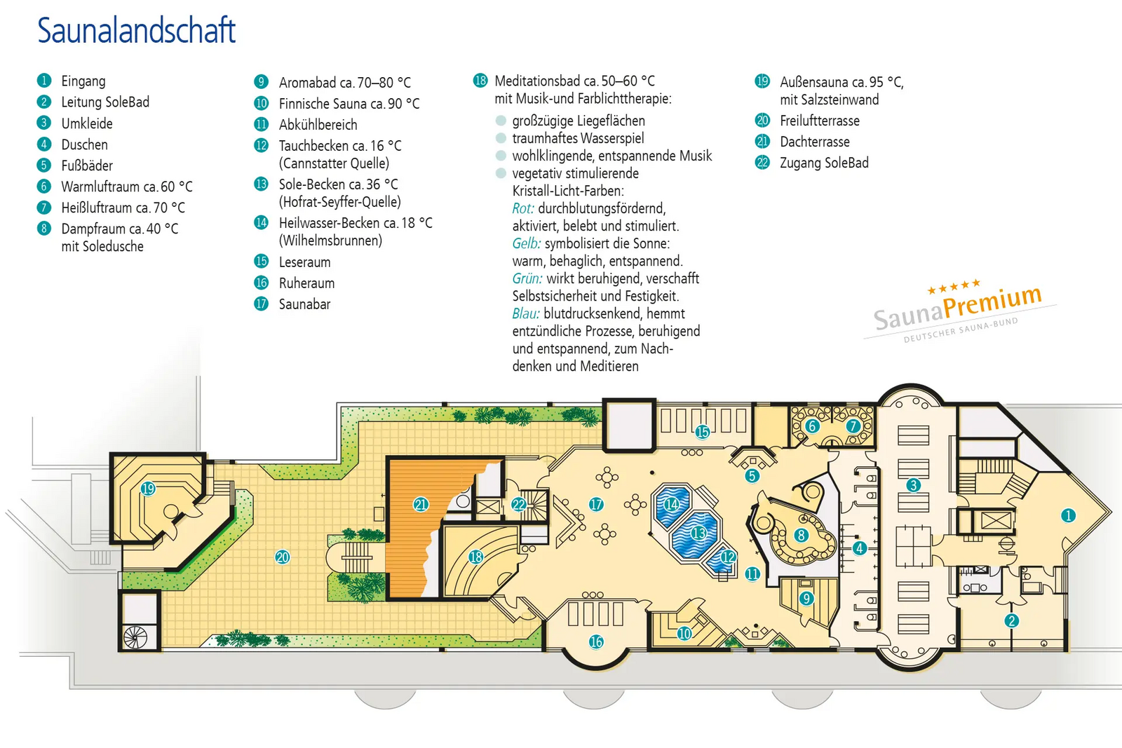 Folder Kartenansicht Saunalandschaft im SoleBad Cannstatt.